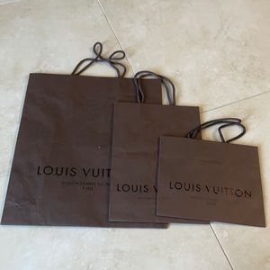 3 LV shopping bags